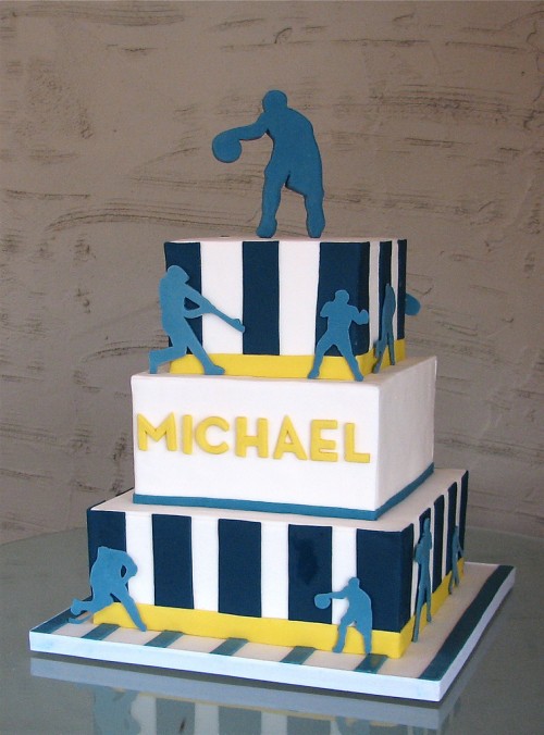 Sports Bar Mitzvah Cake by Whipped Bakeshop