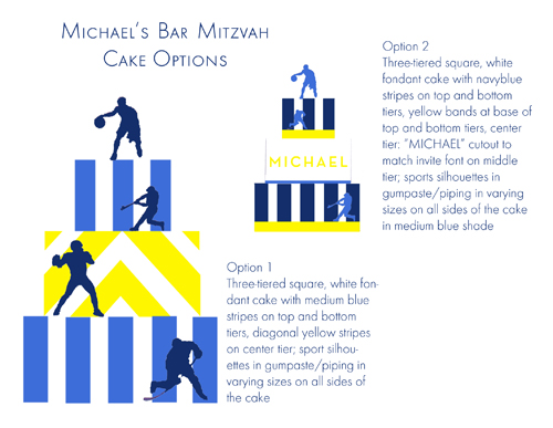 Sports Bar Mitzvah Cake by Whipped Bakeshop