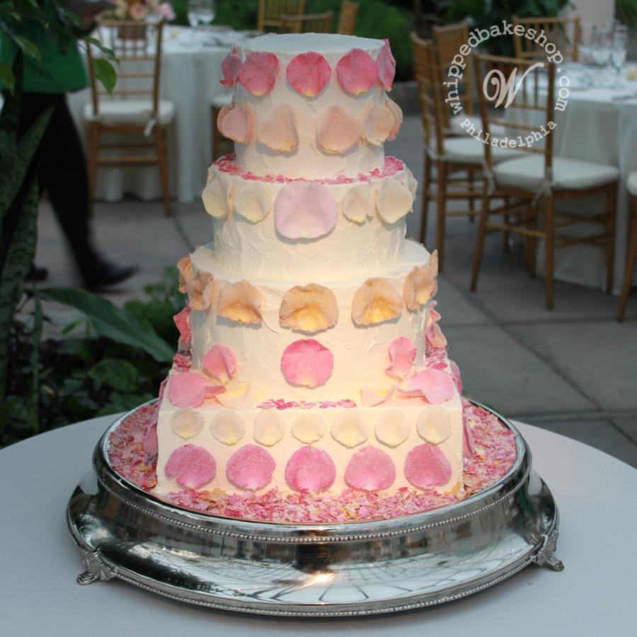 Candied Rose Wedding Cake by Whipped Bakeshop Philadelphia