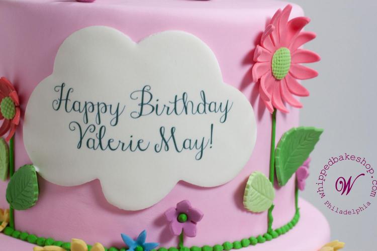 Floral First Birthday Cake by Whipped Bakeshop in Philadelphia