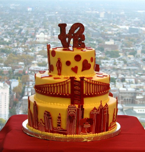 Philly LOVE Wedding Cake
