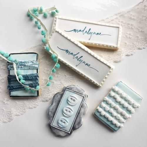Vintage Sewing-themed cookies