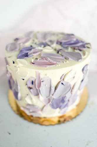 Custom abstract petal cake by Whipped Bakeshop in Philadelphia.