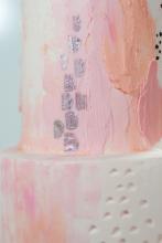 Detail of Painted Wedding Cake Painted Philadelphia Wedding Cake by Whipped Bakeshop