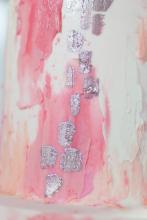 Detail of Painted Wedding Cake Painted Philadelphia Wedding Cake by Whipped Bakeshop