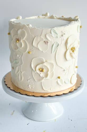 Floral buttercream celebration cake by Whipped Bakeshop in Philadelphia