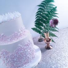 Crushed meringue cake at the party