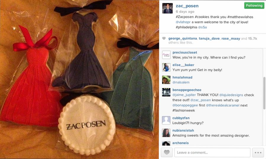 Zac Posen Gown Cookies by Whipped Bakeshop